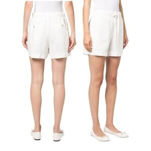Vince 100% Hemp Mid Rise Shorts White Size XL NWOT $240 MSRP